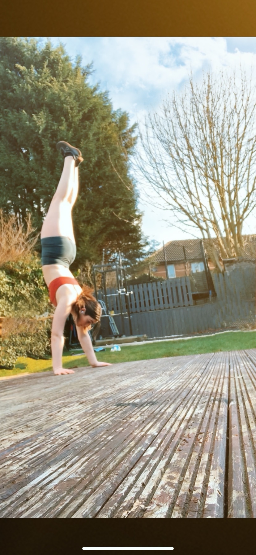 Molly handstand walking with Type 1 Diabetes